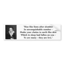 Percy Shelley "The Mask of Anarchy" Bumper Stickers
