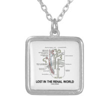 Perdu dans le monde rénal (néphron de rein) collier
