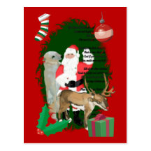 Père Noël et amis Carte Postale