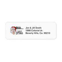 Père Noël ne croit pas en vous non plus Étiquettes D’adresse Retour