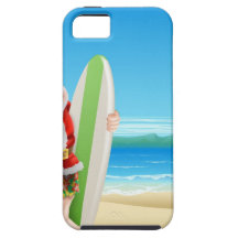 Père Noël sur la plage Étui iPhone 5