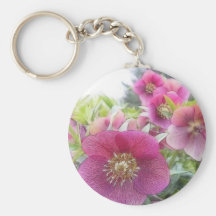 Perennial Plants - Purple Hellebore Key Chains