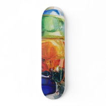 "Perfect Curves" Art Glass Watercolor Skateboard