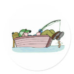 Perfect Fishing Trip Round Stickers