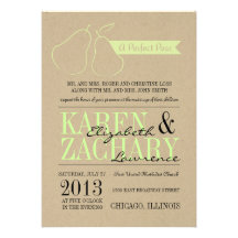 Perfect Pear Wedding Invitation