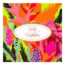 Perfectly Tropical/ginger/coconut/ti Custom Invitation
