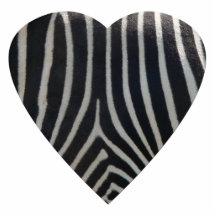 Perfectly Zebra Print Heart Photo Sculpture