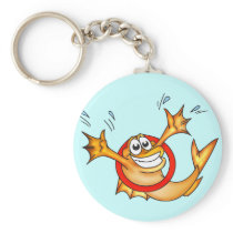 Performing Fish Key Chain