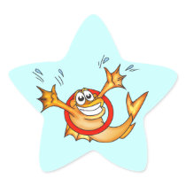 Performing Fish Star Stickers