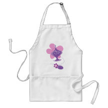 Perfume Bottle in Pink and Purple Apron