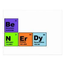 Periodic Table Nerdy Products Postcard