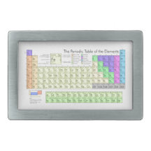 Periodic table of elements belt buckles