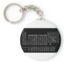 Periodic Table of Elements BLACK Keychain