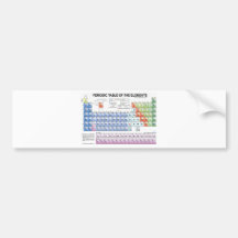 Periodic Table of the Elements Bumper Sticker