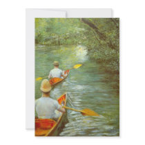 Perissoires (The Canoes) by Gustave Caillebotte Personalized Announcement