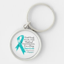 Peritoneal Cancer Support Strong Survivor Keychains