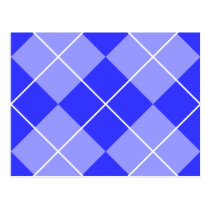 Periwinkle Blue Argyle postcards
