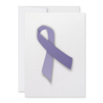 Periwinkle Cancer and Political Statement Ribbon Personalized Invitation