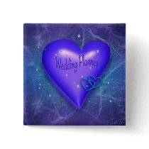 Periwinkle Purple & Aqua Wedding Planner button buttons