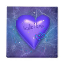 Periwinkle Purple & Aqua Wedding Planner magnet magnets