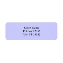 Periwinkle Return Address Label