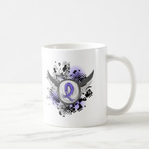 Periwinkle Ribbon And Wings Stomach Cancer Coffee Mug