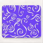 Periwinkle Scrolly Mousepad