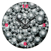 Perles d'argent de regard en métal avec des nombre horloges murales