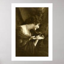 perles fleuries de draperie de femme de deco posters