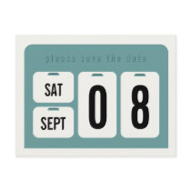 Perpetual Calendar Save the Date Announcement Postcards