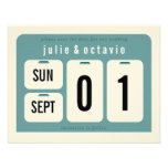 Perpetual Calendar Save the Date Card Personalized Invitation