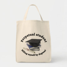 perpetual student 2 grocery tote tote bag
