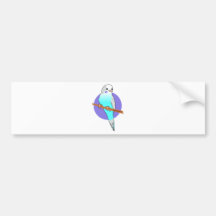 Perruche bleue mignonne autocollants pour voiture