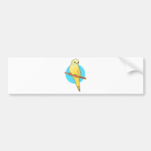 Perruche jaune mignonne adhésifs pour voiture