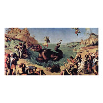Perseus Freed Andromeda By Piero Di Cosimo Personalized Photo Card
