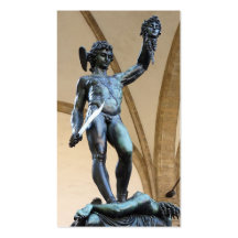 perseus with the head of medusa business card templates