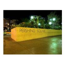 Pershing Square Park Sign postcards