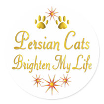Persian Cats Brighten My Life Stickers