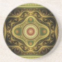 Persian Fractal Beverage Coasters