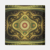 Persian Fractal Fridge Magnets