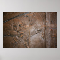 Persian Relief: Lion & Bull Print