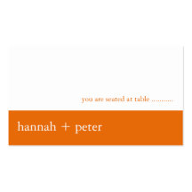 Persimmon Banner :: Guest Seating Card Business Cards