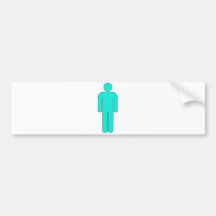 Person Man Sign Universal Silhouette Classic Comic Bumper Sticker