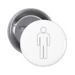 Person Man Sign Universal Silhouette Classic Comic Button