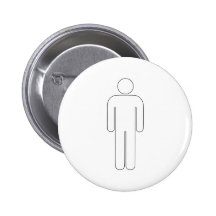 Person Man Sign Universal Silhouette Classic Comic Button