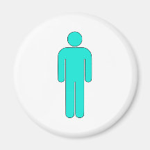Person Man Sign Universal Silhouette Classic Comic Refrigerator Magnet