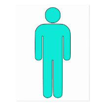 Person Man Sign Universal Silhouette Classic Comic Post Cards