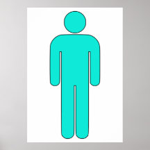 Person Man Sign Universal Silhouette Classic Comic Posters