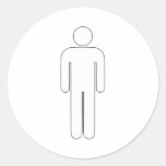 Person Man Sign Universal Silhouette Classic Comic Stickers