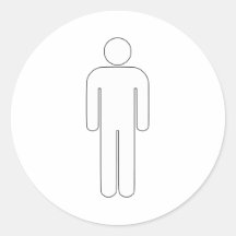 Person Man Sign Universal Silhouette Classic Comic Stickers